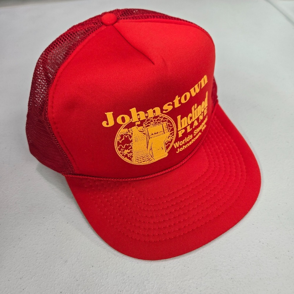 Johnstown Men Snapback Hat One Size Red‎ Inclined Plane Worlds Steepest PA Mesh
